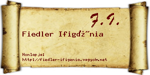 Fiedler Ifigénia névjegykártya